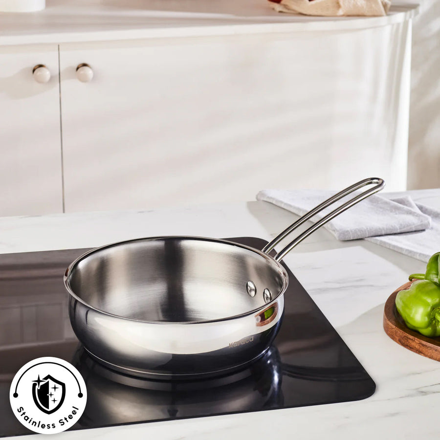Karaca Emirgan Stainless Steel Pan, 22cm, Silver