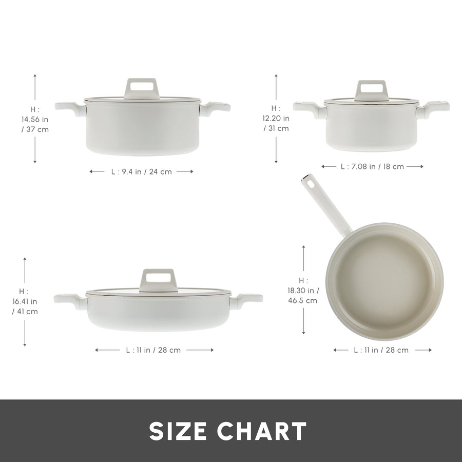 Karaca Swiss Crystal Valenti Ceramica 7-Piece Non-Stick Induction Cookware Set