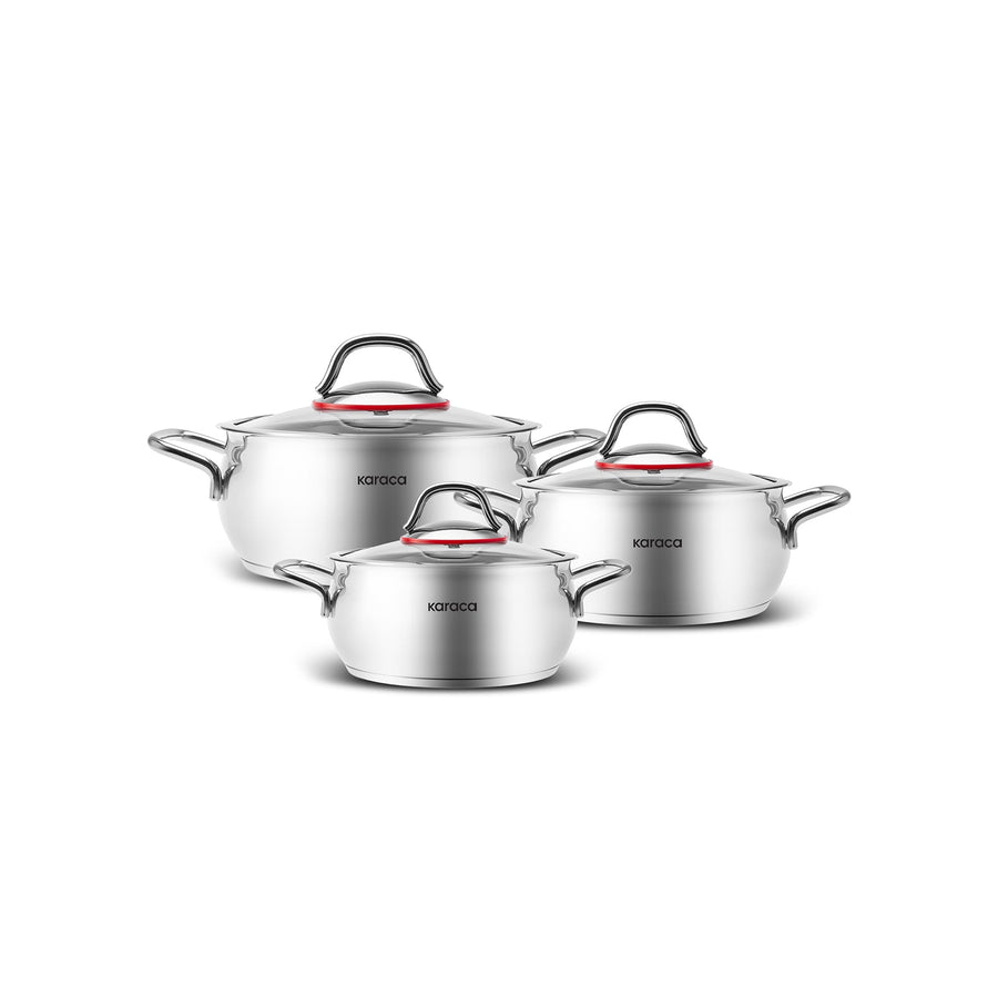 Karaca Emirgan 6 Piece Stainless Steel Induction Midi Set
