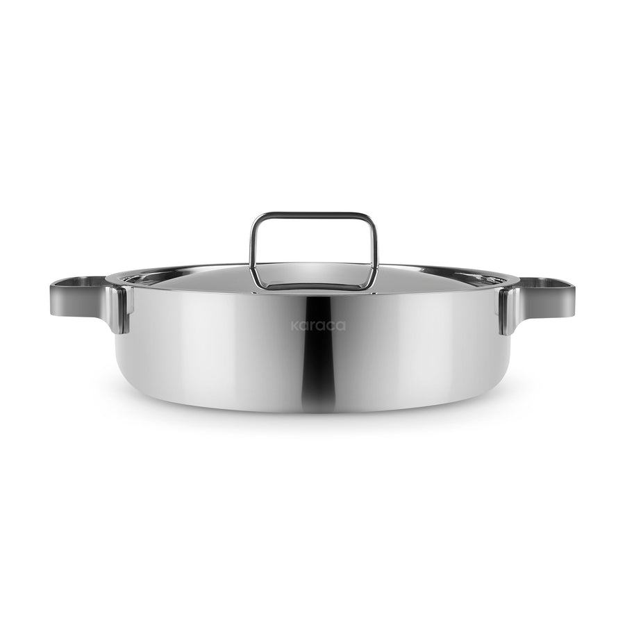 Karaca Powersteel 316+ 3Ply Onyx Stainless Steel Induction Cookware Set, Silver