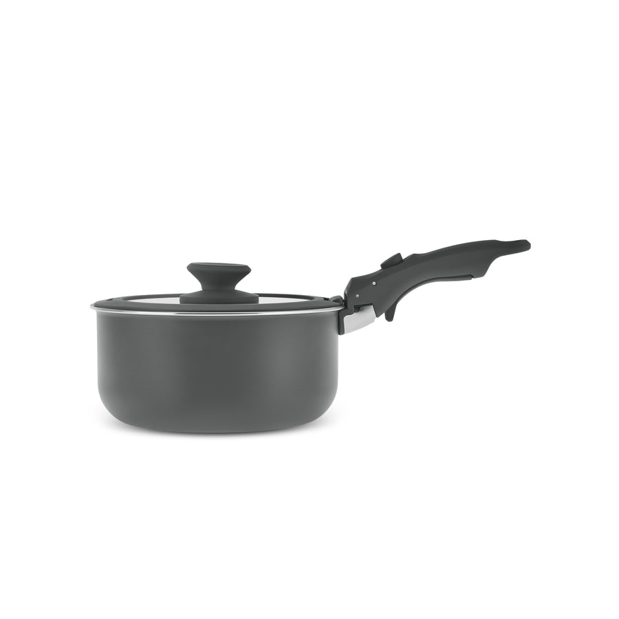 Karaca Comfort 6-Piece Induction Non-Stick Detachable Cookware Set, Black