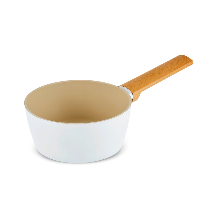 Karaca Swiss Crystal Almond Cream 12-Piece Non-Stick Induction Ceramic Cookware Set, Cream
