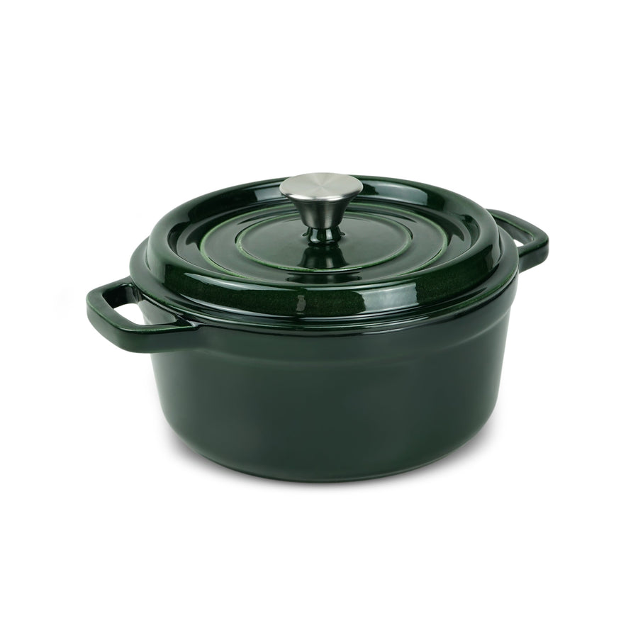Karaca Heritage Enamelled Cast Iron Stock Pot & Lid, 24cm, Green
