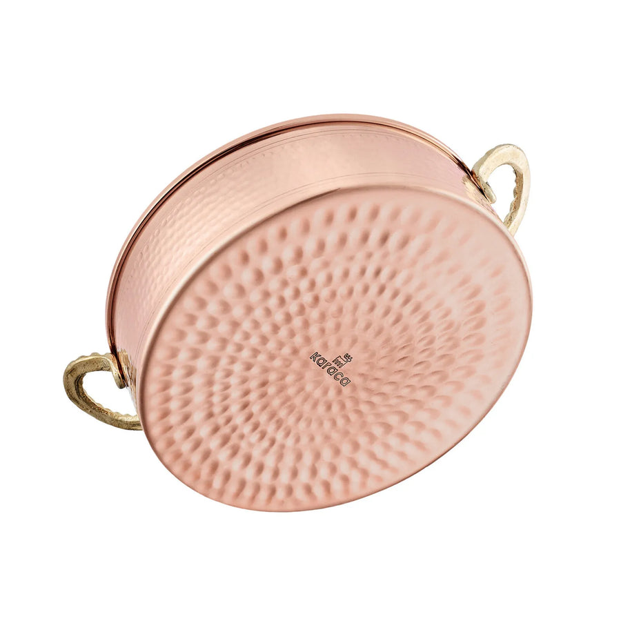 Karaca Alacahöyük Copper Shallow Casserole with Lid, 18cm, Copper