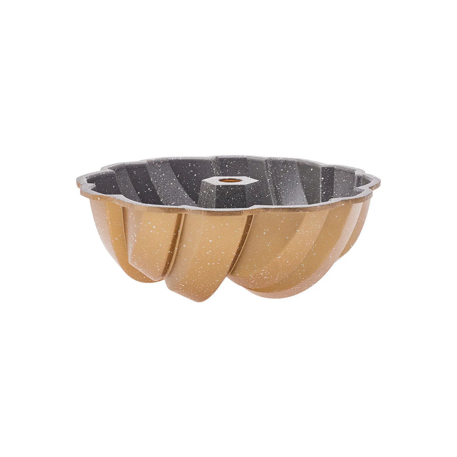 Karaca Cake Pro Aluminium Cast Decorative Cake Tin, 26cm, Gold