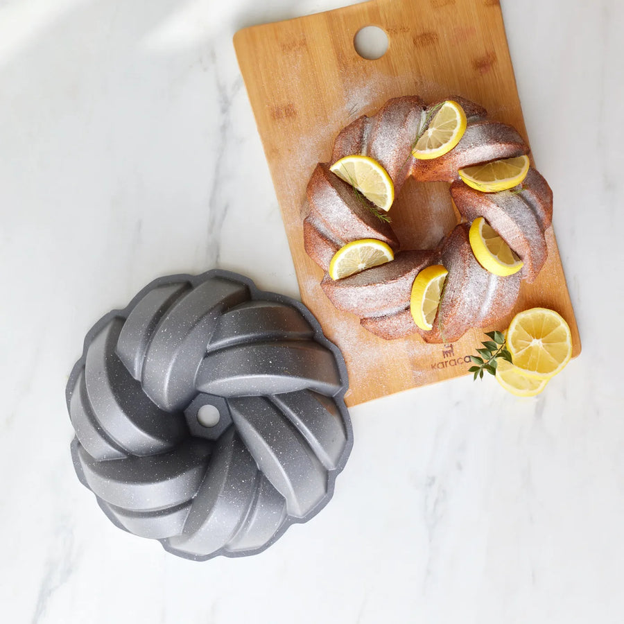 Karaca Cake Pro Aluminium Cast Decorative Cake Tin, 26cm, Anthracite