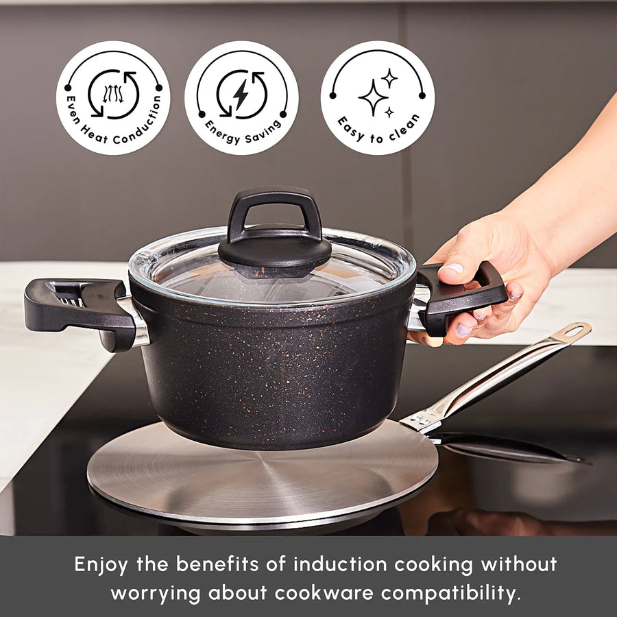 Karaca Stainless Steel Induction Hob Plate Adapter, 23.5cm, Grey