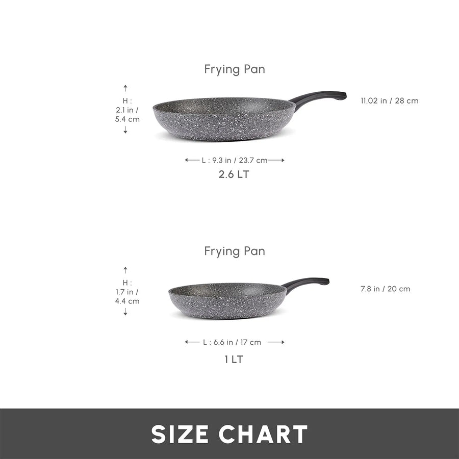 Karaca Gris Biogranite 2-Piece Induction Pan Set, Grey