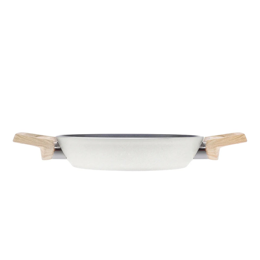 Karaca Swiss Crystal Non-Stick Induction Shallow Pan, 20cm, Creamy