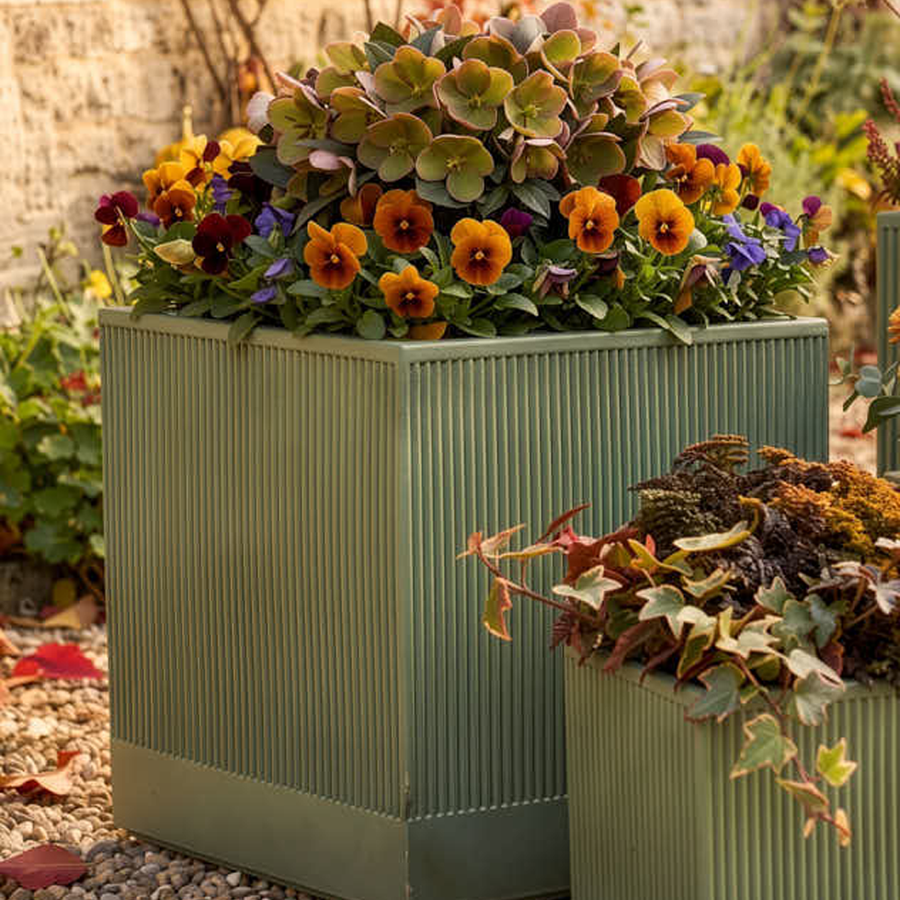 Agri Green Ribbed Planter Collection