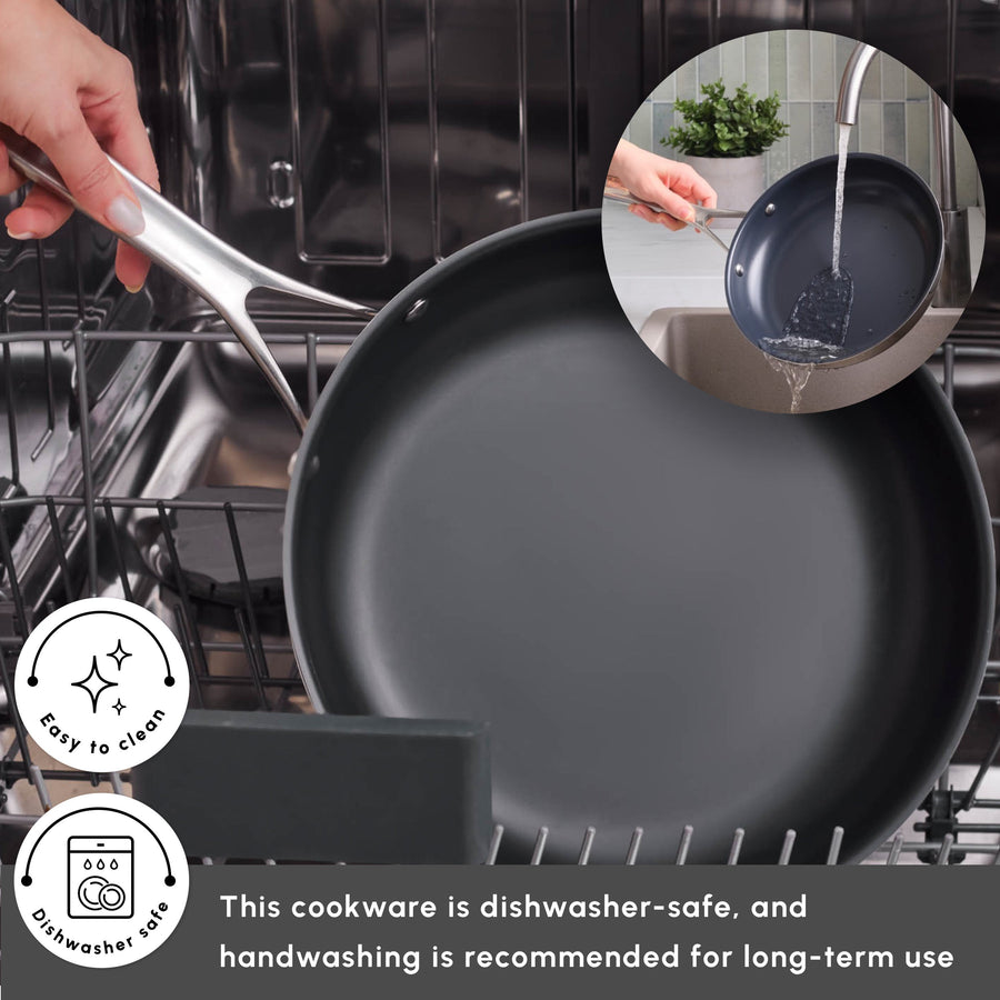 Karaca Plasma Steel 3Ply Non-Stick Induction Frying Pan, 28cm, Silver