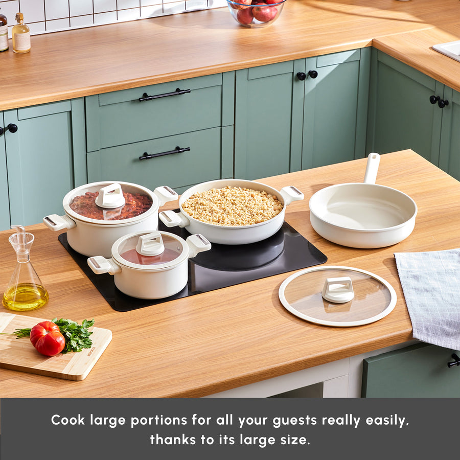 Karaca Swiss Crystal Valenti Ceramica 7-Piece Non-Stick Induction Cookware Set