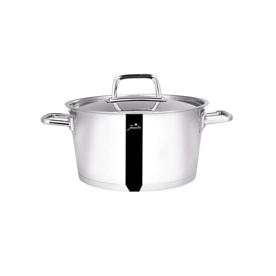 Jumbo Felix 8-Piece Stainless Steel Induction Cookware Set, Silver