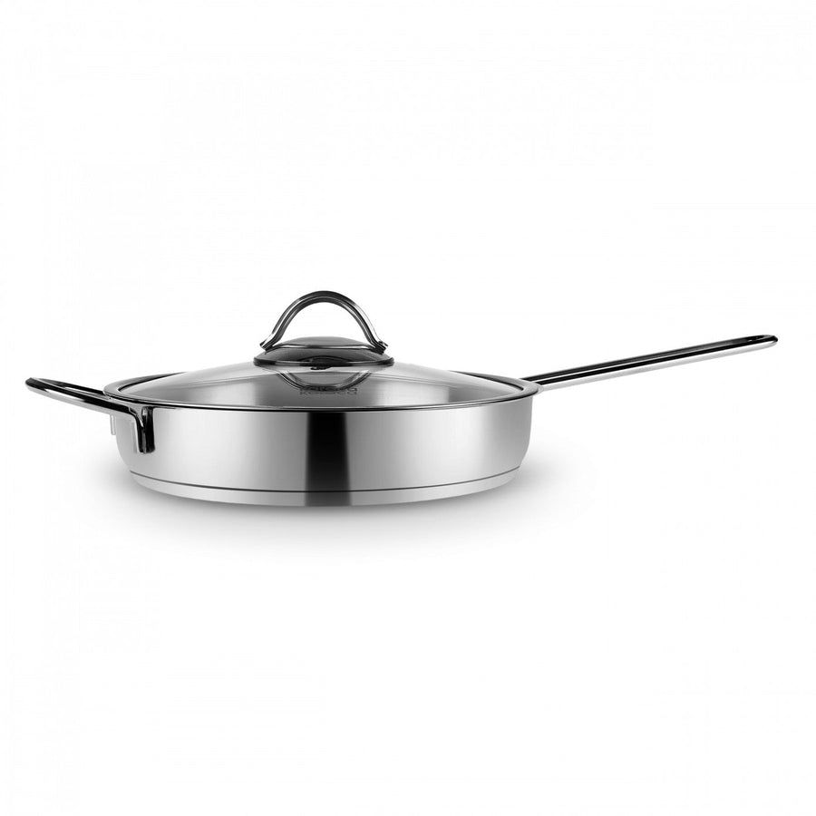 Karaca Ada V2 12-Piece Stainless Steel Induction Cookware Set, Silver