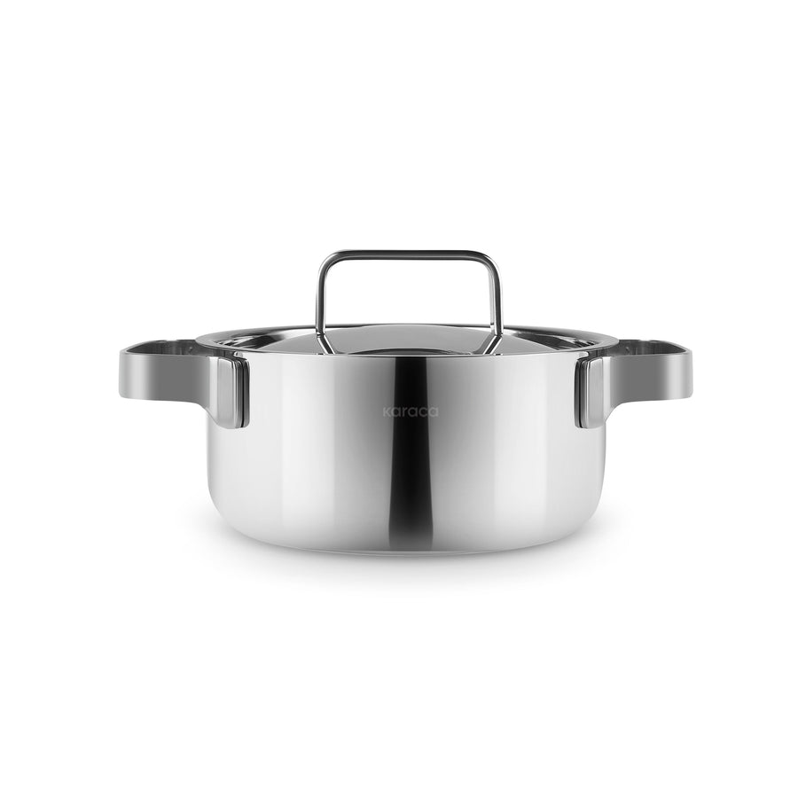 Karaca Powersteel 316+ 3Ply Onyx Stainless Steel Induction Cookware Set, Silver
