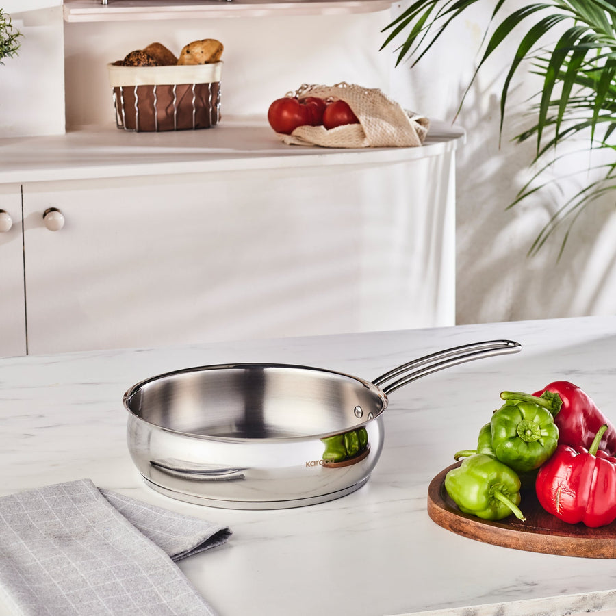 Karaca Emirgan Stainless Steel Pan, 24cm, Silver