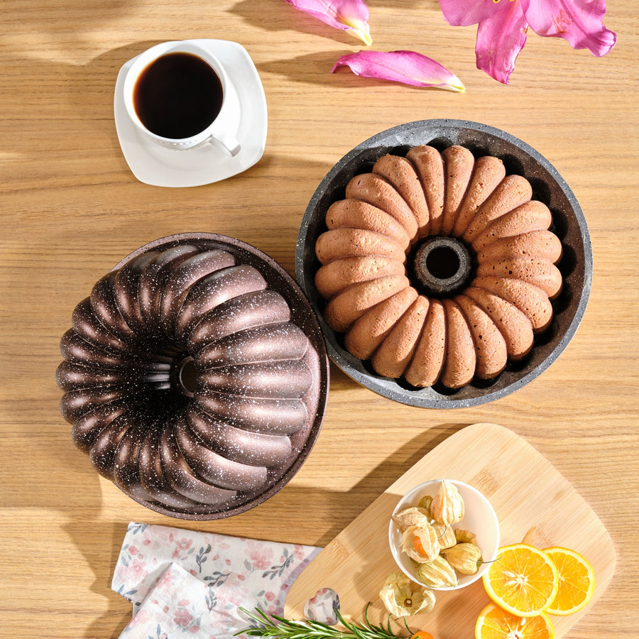 Karaca Cake Pro Lina Aluminium Cast Decorative Cake Tin, 25.5cm, Brown