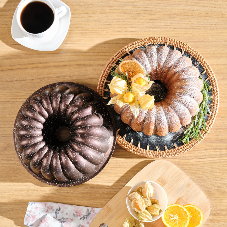 Karaca Cake Pro Lina Aluminium Cast Decorative Cake Tin, 25.5cm, Brown