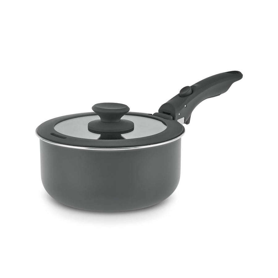 Karaca Comfort 6-Piece Induction Non-Stick Detachable Cookware Set, Black