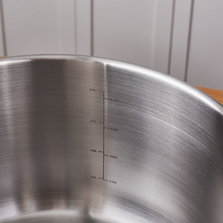 Karaca Elite Stainless Steel Induction Stock Pot & Lid, 28cm, Silver