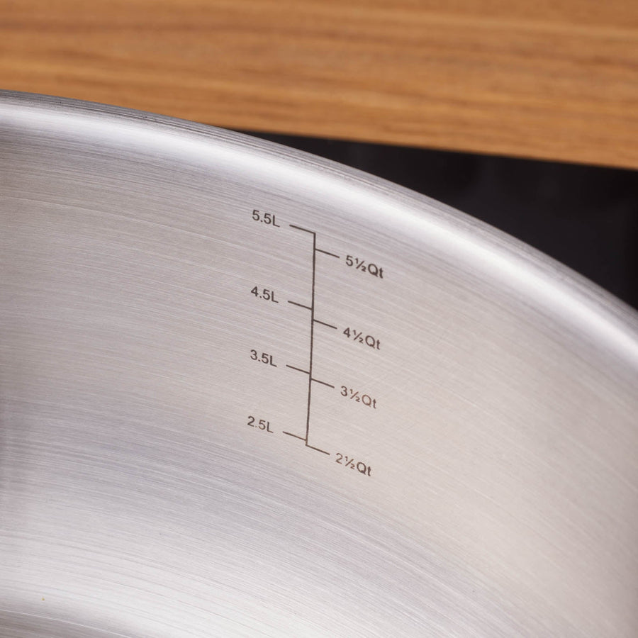 Karaca Elite Stainless Steel Induction Shallow Casserole & Lid, 30cm, Silver