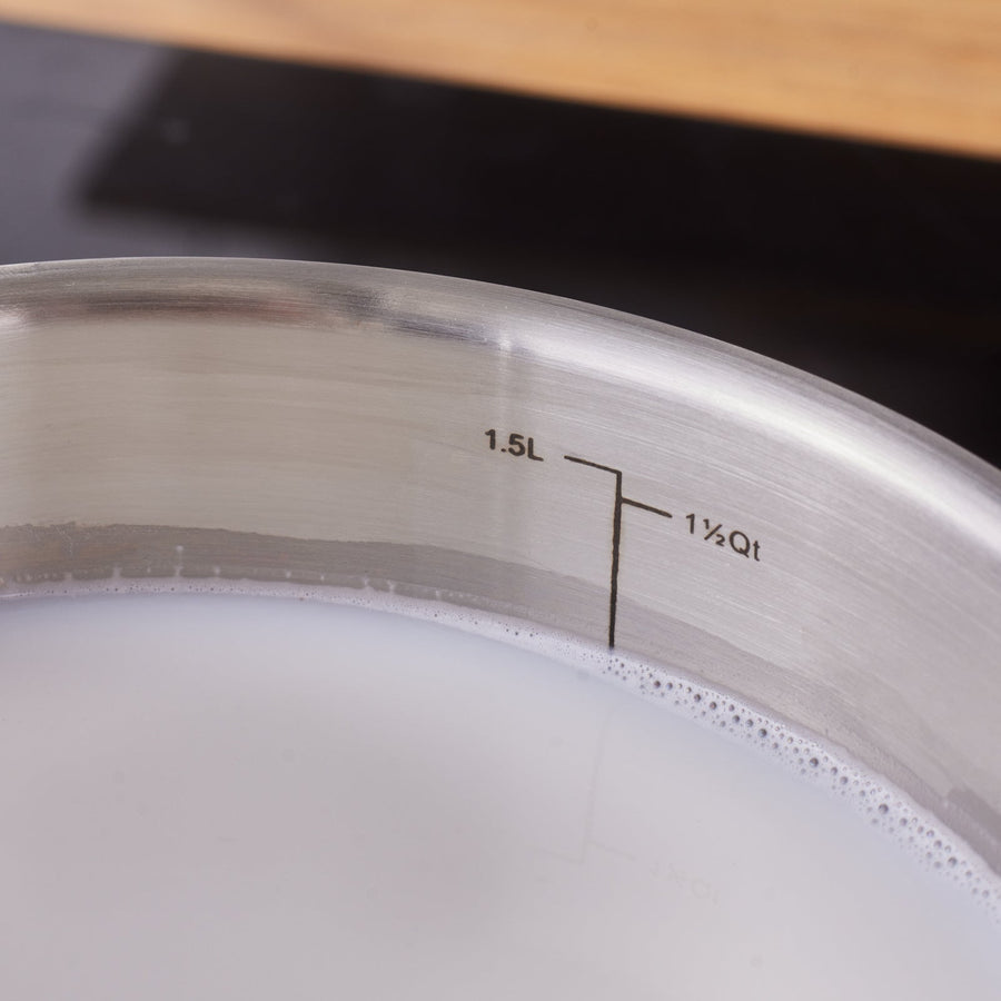 Karaca Elite Stainless Steel Induction Milk Pot, 14cm, 1,6L, Silver