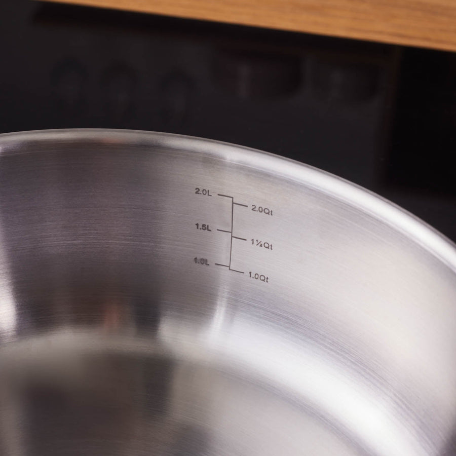 Karaca Elite Stainless Steel Induction Shallow Casserole & Lid, 22cm, Silver