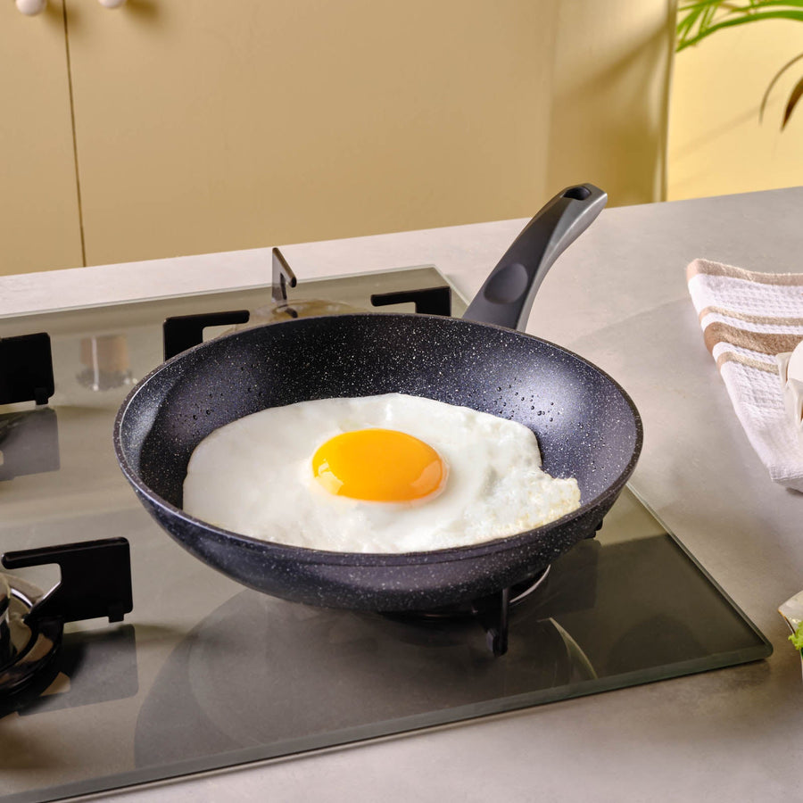 Karaca Aqua Granite Non-Stick Induction Frying Pan, 26cm, Blue