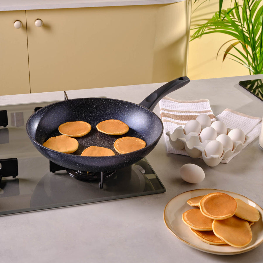 Karaca Aqua Granite Non-Stick Induction Frying Pan, 30cm, Blue