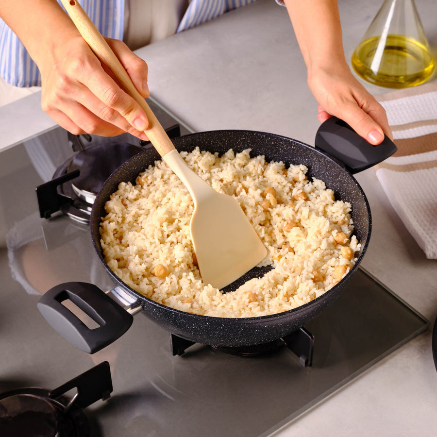 Karaca Aqua Granite Non-Stick Induction Shallow Casserole, 26m, Blue