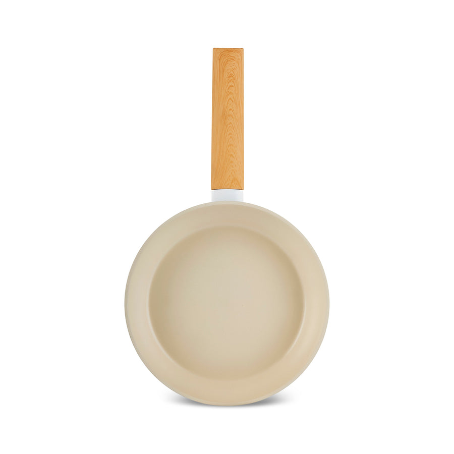 Karaca Swiss Crystal Almond Cream 12-Piece Non-Stick Induction Ceramic Cookware Set, Cream