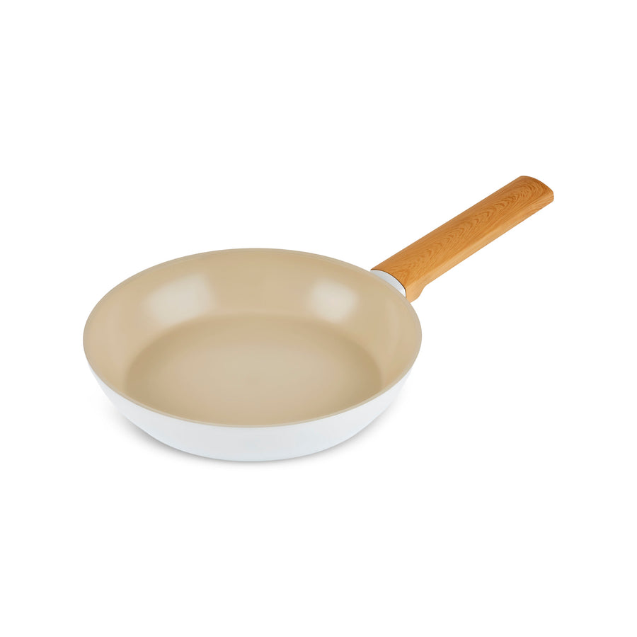 Karaca Swiss Crystal Almond Cream 12-Piece Non-Stick Induction Ceramic Cookware Set, Cream