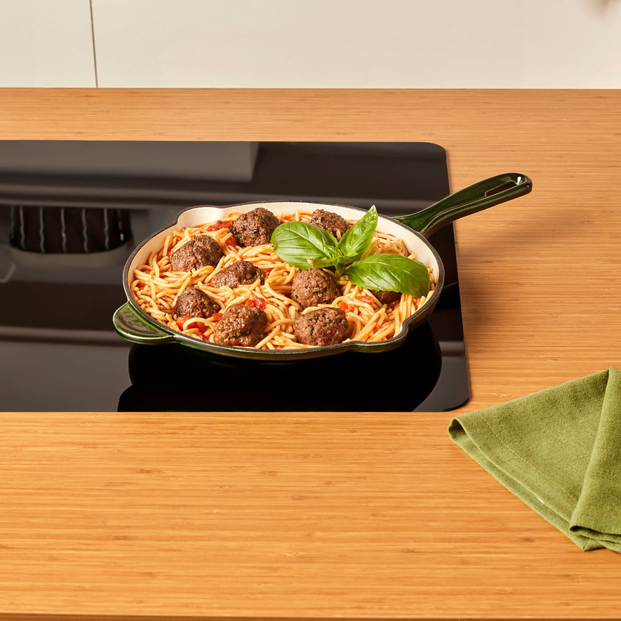 Karaca Heritage Enamelled Cast Iron Pan, 26 cm, Green