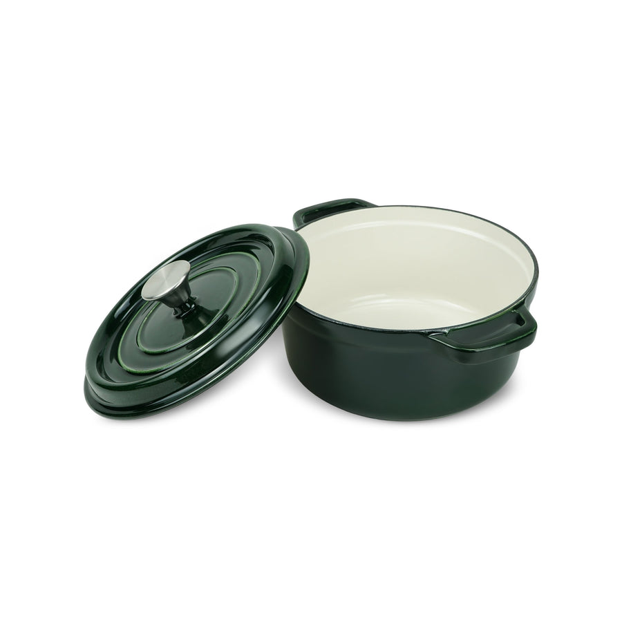 Karaca Heritage Enamelled Cast Iron Stock Pot & Lid, 24cm, Green