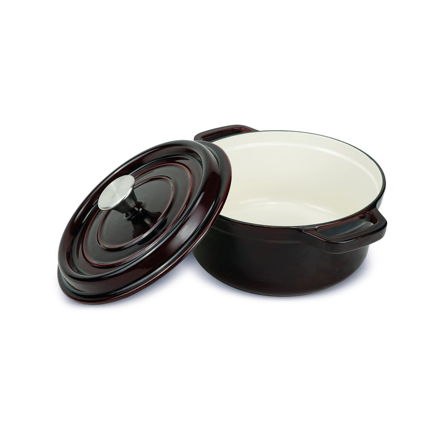 Karaca Heritage Enamelled Cast Iron Stock Pot & Lid, 24cm, Red