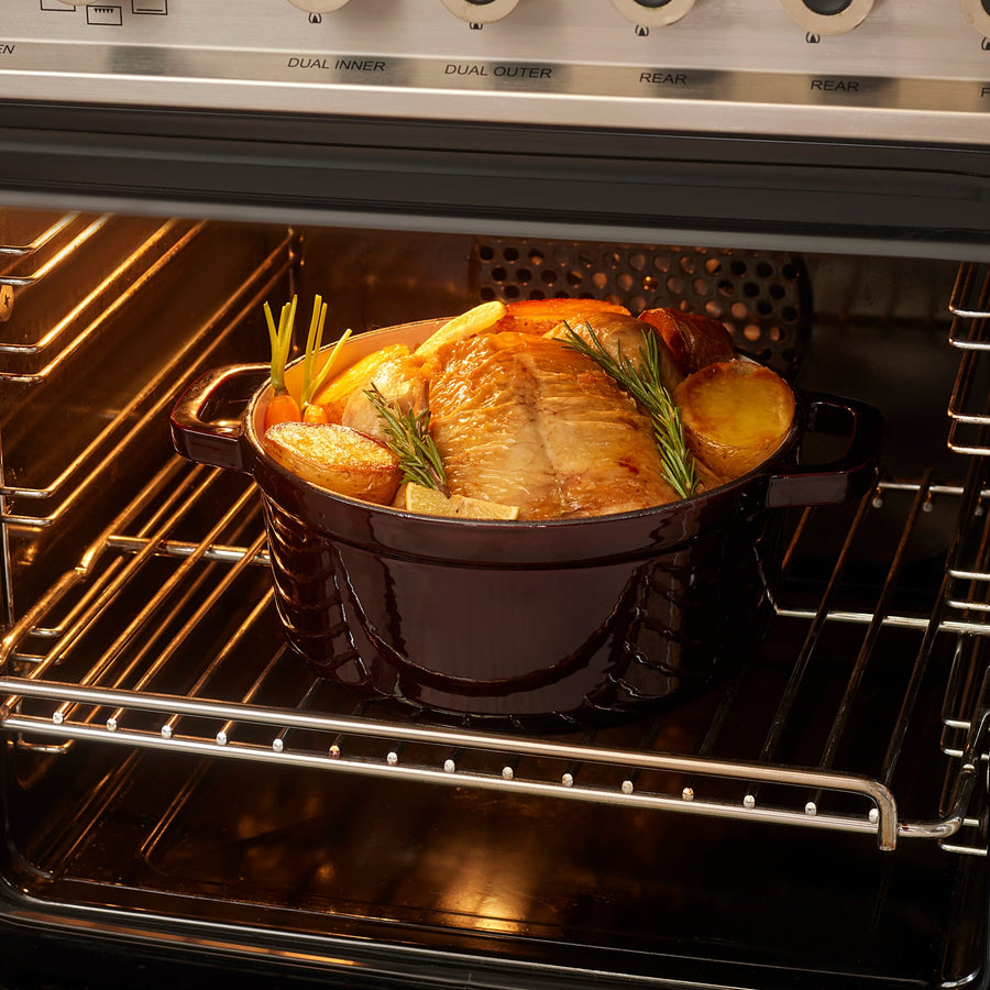 Karaca Heritage Enamelled Cast Iron Stock Pot & Lid, 24cm, Red