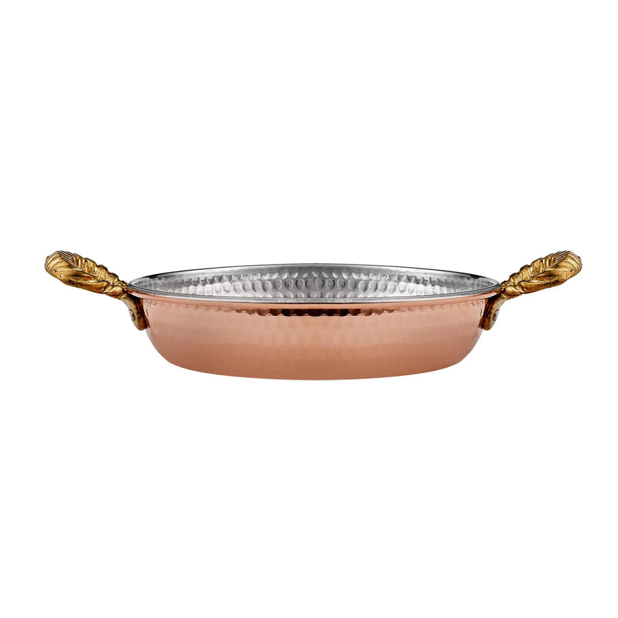 Karaca Alacahöyük Copper Shallow Stock Pot, 18cm, Copper