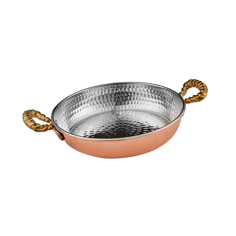 Karaca Alacahöyük Copper Shallow Stock Pot, 18cm, Copper