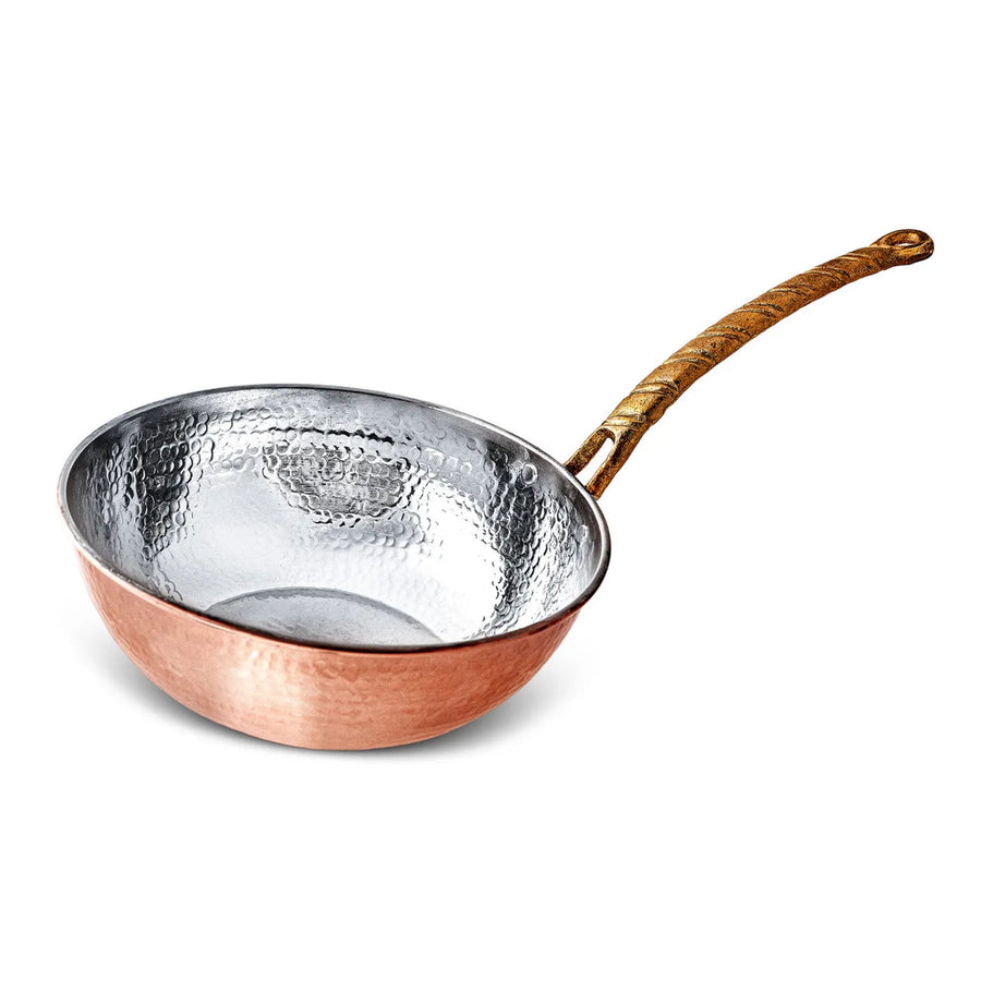 Karaca Alacahoyuk Copper Wok Pan, 24cm, Copper