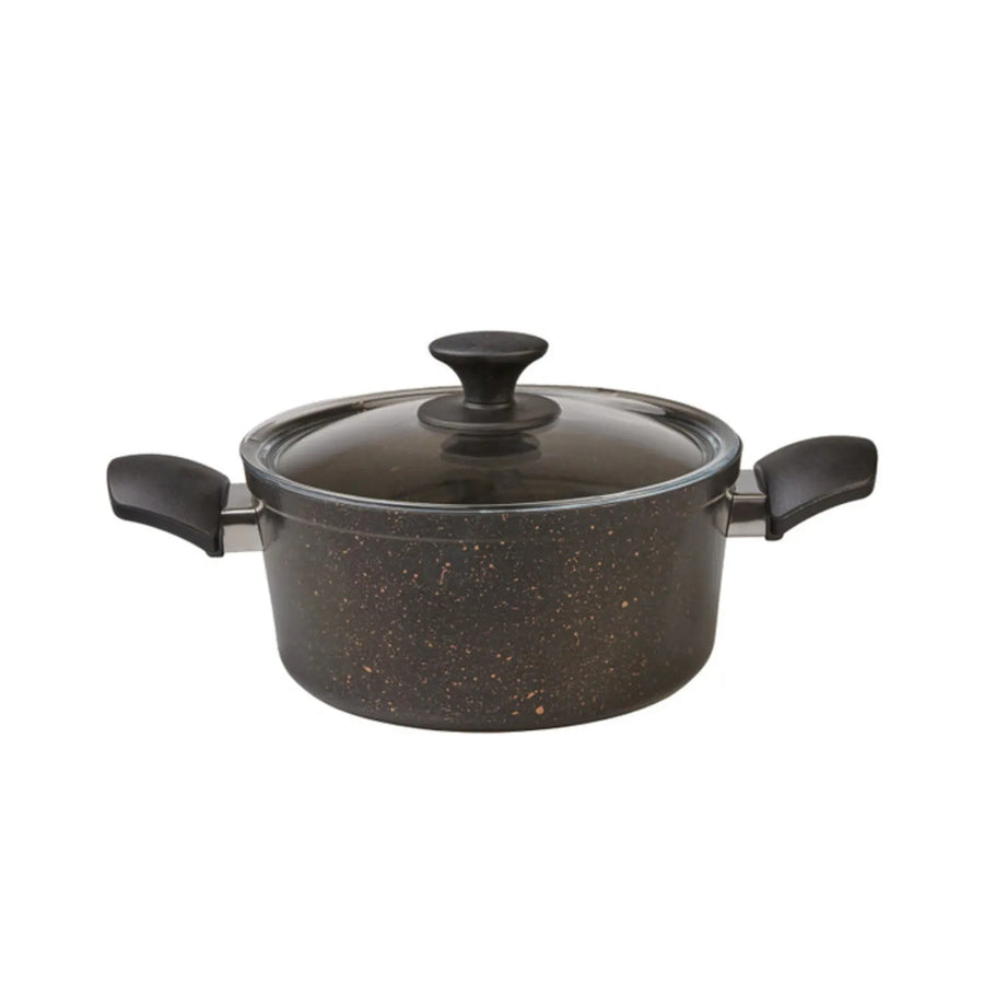Karaca Blackgold Biogranite 7-Piece Non-Stick Induction Cookware Set, Black Gold