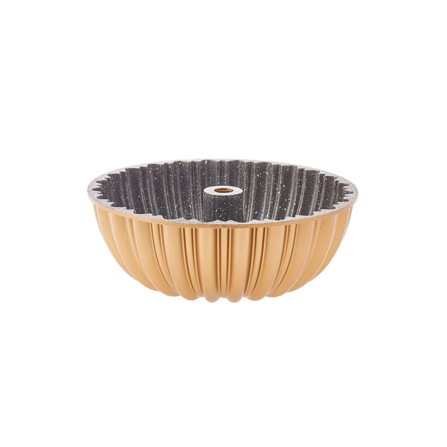 Karaca Cake Pro Aluminium Cast Decorative Cake Tin, 25.5cm, Gold
