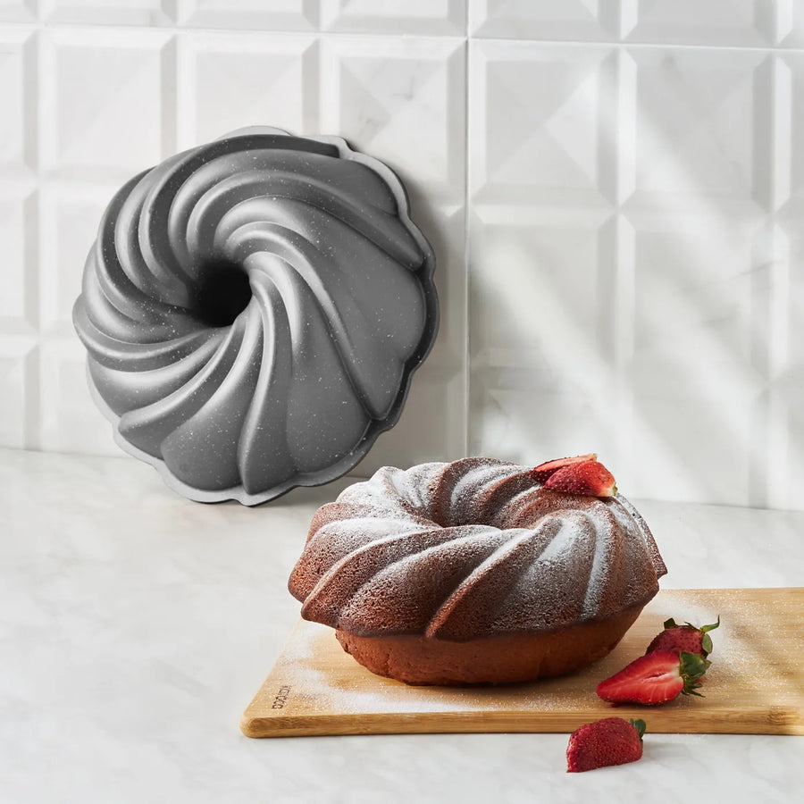 Karaca Cake Pro Aluminium Cast Decorative Cake Tin, 24cm, Anthracite