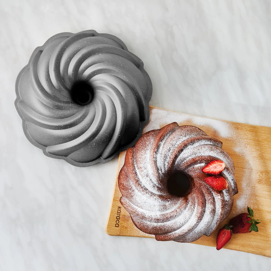 Karaca Cake Pro Aluminium Cast Decorative Cake Tin, 24cm, Anthracite