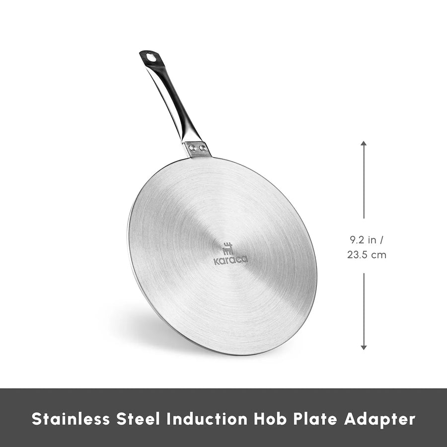 Karaca Stainless Steel Induction Hob Plate Adapter, 23.5cm, Grey