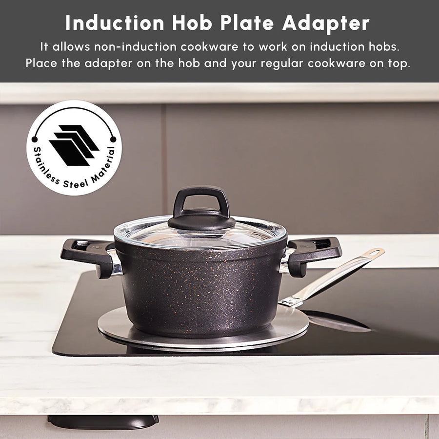 Karaca Stainless Steel Induction Hob Plate Adapter, 23.5cm, Grey