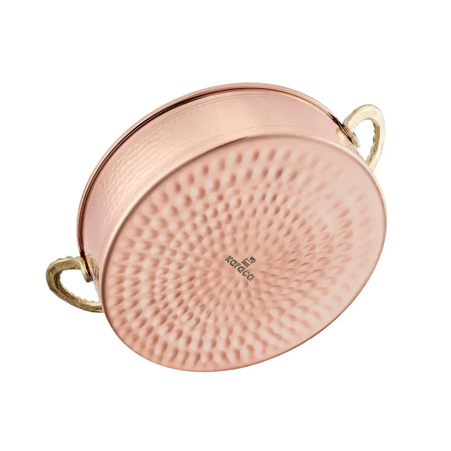 Karaca Alacahöyük Copper Shallow Stock Pot, 24cm, Copper