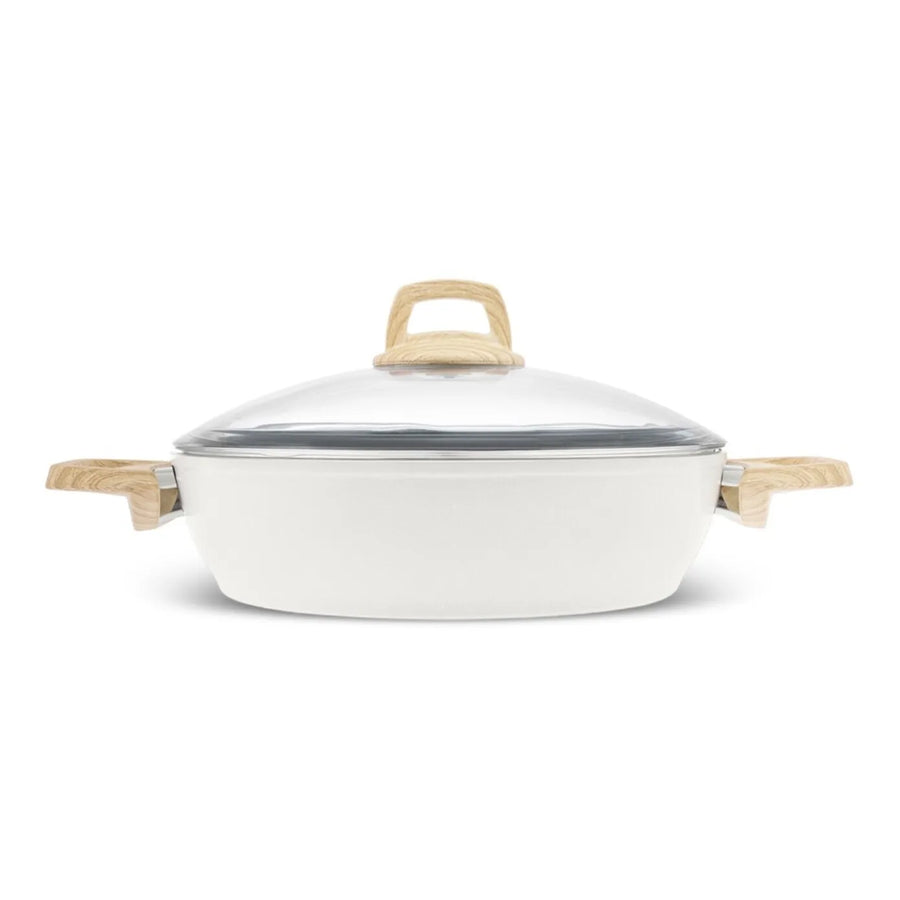 Karaca Swiss Crystal Non-Stick Induction Casserole, 26cm, Creamy