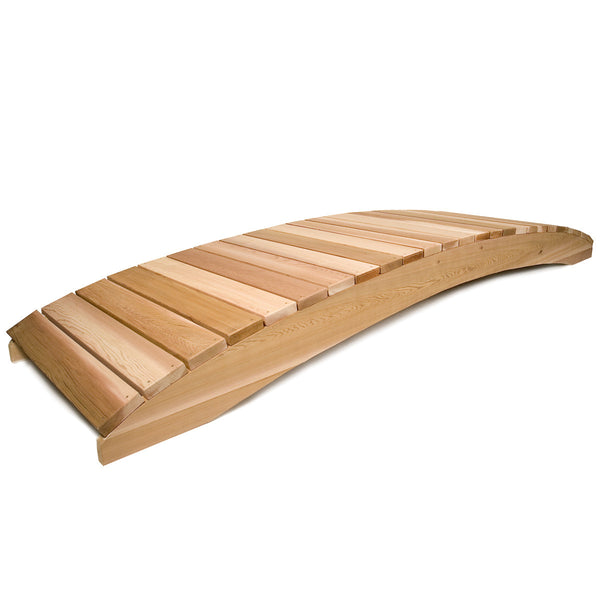 12-ft Flat Cedar Garden Bridge – Handcrafted Outdoor Accent for Landscapes & Water Features