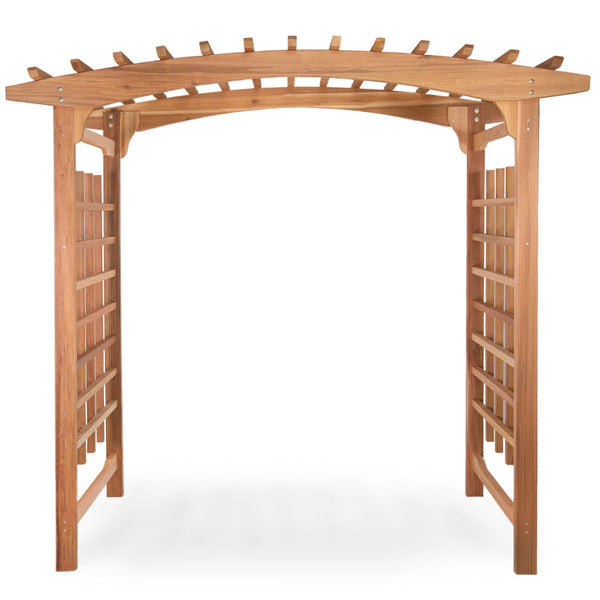 8' - Wide Cedar Garden Arbor – Oversized Wooden Archway for Pathways & Outdoor Decor