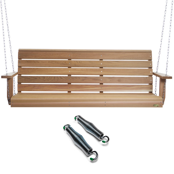 5' Luxe Cedar Porch Swing with springs